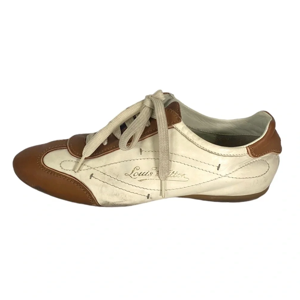 Louis Vuitton Leather Sneakers Size 36.5 / 7 G0 0085 - Picture 4 of 9